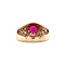 vintage Vintage rose ring with ruby 12 kt