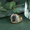 vintage Gouden vintage ring met agaat 14 krt