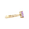 vintage Gold vintage ring with amethyst and diamond 14 kt