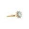 vintage Golden vintage entourage ring with topaz and diamond 14 kt