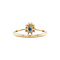 vintage Gouden vintage entourage ring met saffier en diamant 14 krt