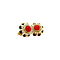 vintage Golden vintage stud earrings with blood coral 14 kt