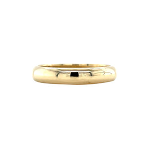 Gold smooth ring 14 kt