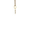 vintage Gold vintage letter U pendant with diamond 14 kt