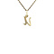 vintage Gold vintage letter U pendant with diamond 14 kt