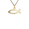 vintage Gouden vintage ichthus vis hanger 14 kt