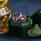vintage Gouden vintage ring met amethist en kleursteen 14 krt