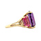 vintage Gouden vintage ring met amethist en kleursteen 14 krt