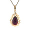 vintage Golden vintage pendant with garnet 14 kt
