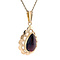 vintage Golden vintage pendant with garnet 14 kt