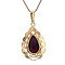 vintage Golden vintage pendant with garnet 14 kt