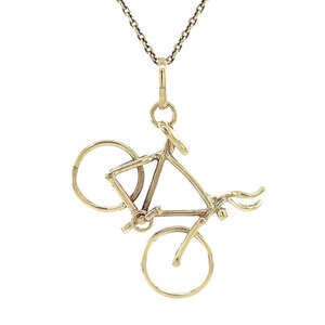 Golden bike pendant 14 kt
