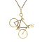 vintage Gouden vintage fiets hanger 14 krt