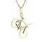 vintage Gouden vintage fiets hanger 14 krt