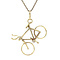vintage Gouden vintage fiets hanger 14 krt