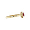 vintage Gold vintage entourage ring with ruby and diamond 14 kt