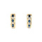 vintage Gold vintage stud earrings with sapphire and diamond 14 kt