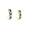 vintage Gold vintage stud earrings with sapphire and diamond 14 kt