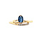 vintage Gold vintage ring with sapphire and diamond 18 kt