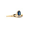 vintage Gold vintage ring with sapphire and diamond 18 kt