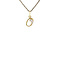 vintage Golden vintage letter 'O' pendant with diamond 14 kt