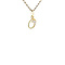 vintage Golden vintage letter 'O' pendant with diamond 14 kt