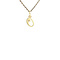 vintage Golden vintage letter 'O' pendant with diamond 14 kt