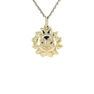 Gouden zon hanger 14 krt