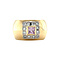 vintage Gold vintage ring with sapphire and diamond 18 kt