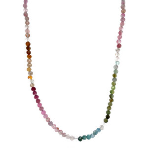Tourmaline collier met zilveren sluiting 925