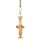 vintage Gouden vintage hanger met kleursteen en parel 14 krt