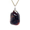 vintage White gold vintage pendant with striped agate 14 kt
