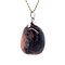 vintage White gold vintage pendant with striped agate 14 kt