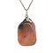 vintage White gold vintage pendant with striped agate 14 kt