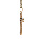 vintage Rose-gold vintage cross pendant with pearl 14 kt