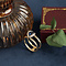 vintage Gouden vintage ring met saffier en diamant 14 krt