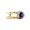 vintage Gouden vintage ring met saffier en diamant 14 krt