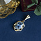 vintage Gouden vintage hanger met spinel 14 krt