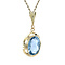 vintage Gouden vintage hanger met spinel 14 krt