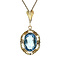 vintage Gouden vintage hanger met spinel 14 krt