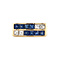 vintage Gold vintage row ring with sapphire and diamond 18 kt