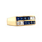 vintage Gouden vintage rijring met saffier en diamant 18 krt