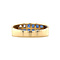 vintage Gouden vintage rijring met saffier en diamant 18 krt