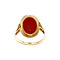 vintage Gouden vintage ring met bloedkoraal 14 krt