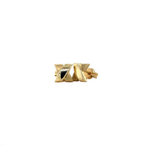 Golden X ear studs 14 kt