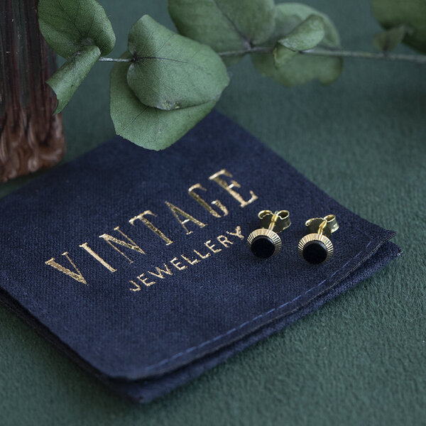 vintage Gouden vintage X oorstekers 14 krt