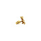 vintage Gouden vintage beer oorstekers 14 krt
