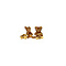 vintage Gouden vintage beer oorstekers 14 krt