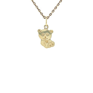 Gold bear pendant 14 kt