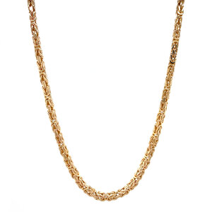 Gouden konings collier 14 krt